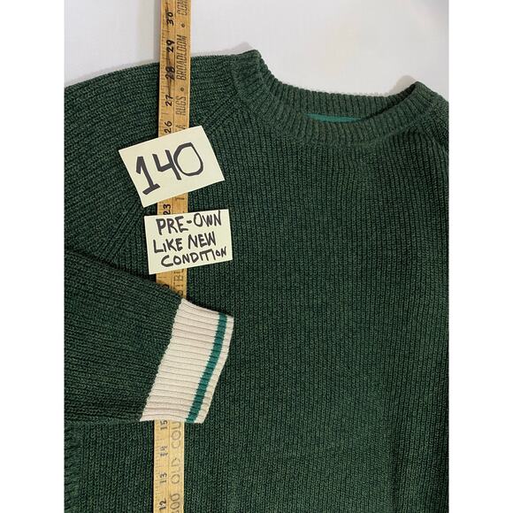 Roots Canada Sweatshirt Men’s 2XL Green Knit Pullover Made in Canada Heritage - Picture 4 of 10